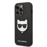 Karl Lagerfeld iPhone 14 Pro Skal Saffiano Choupette Svart