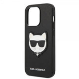 Karl Lagerfeld iPhone 14 Pro Skal Saffiano Choupette Svart