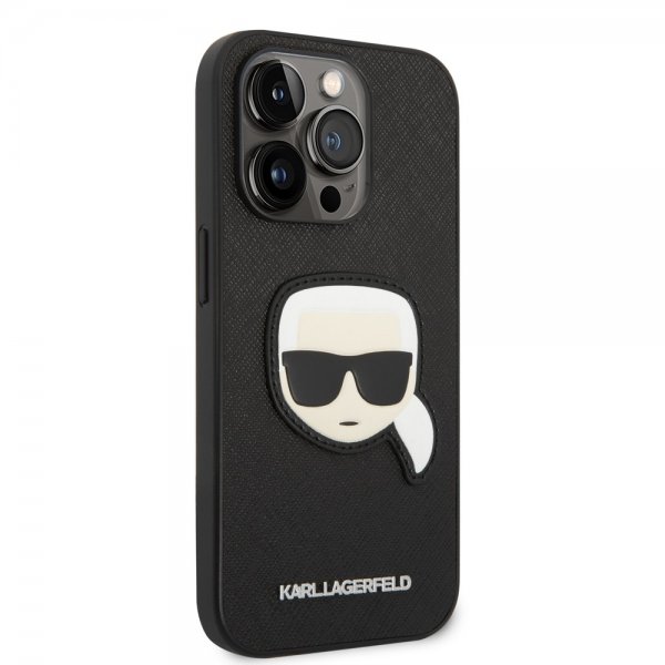 Karl Lagerfeld iPhone 14 Pro Skal Saffiano Karl Svart
