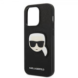 Karl Lagerfeld iPhone 14 Pro Skal Saffiano Karl Svart