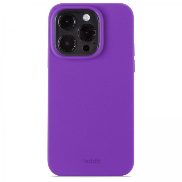 holdit iPhone 14 Pro Skal Silikon Bright Purple
