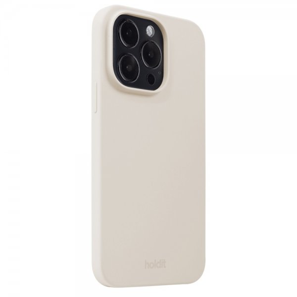 holdit iPhone 14 Pro Skal Silikon Light Beige