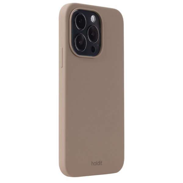 holdit iPhone 14 Pro Skal Silikon Mocha Brown