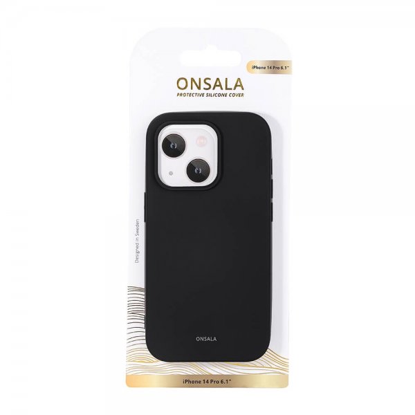 Onsala iPhone 14 Pro Skal Silikon Svart