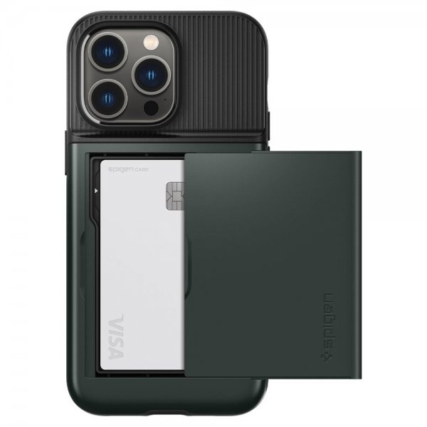Spigen iPhone 14 Pro Skal Slim Armor CS Abyss Green