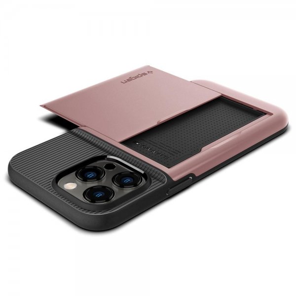 Spigen iPhone 14 Pro Skal Slim Armor CS Rose Gold