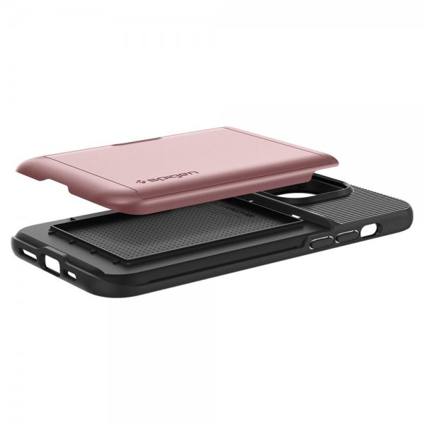 Spigen iPhone 14 Pro Skal Slim Armor CS Rose Gold