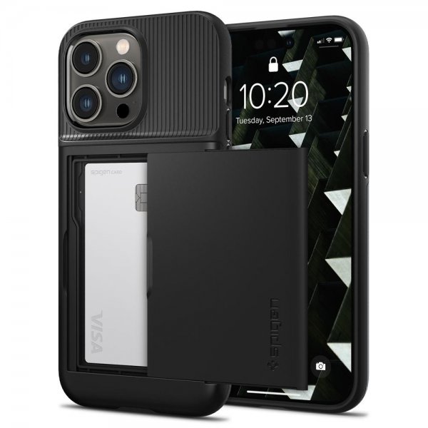 Spigen iPhone 14 Pro Skal Slim Armor CS Svart