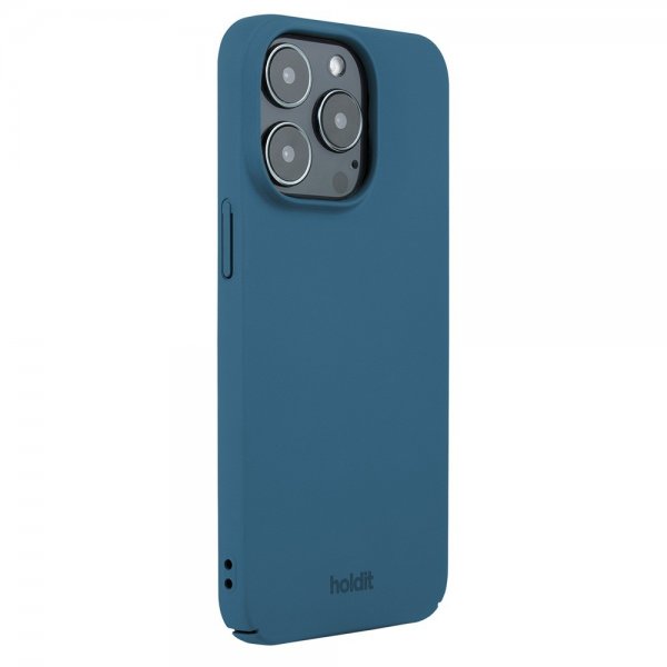 Holdit iPhone 14 Pro Skal Slim Case Denim Blue