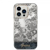 Guess iPhone 14 Pro Skal Toile de Jouy Grå