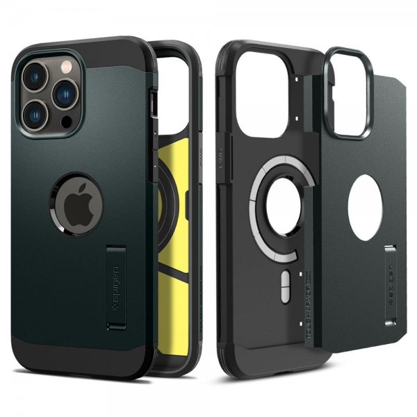 Spigen iPhone 14 Pro Skal Tough Armor MagFit Abyss Green