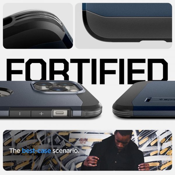 Spigen iPhone 14 Pro Skal Tough Armor MagFit Metal Slate