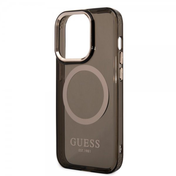 Guess iPhone 14 Pro Skal Translucent MagSafe Svart