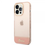 Guess iPhone 14 Pro Skal Translucent Rosa