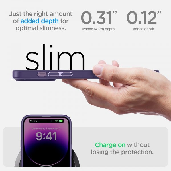 Spigen iPhone 14 Pro Skal Ultra Hybrid Deep Purple