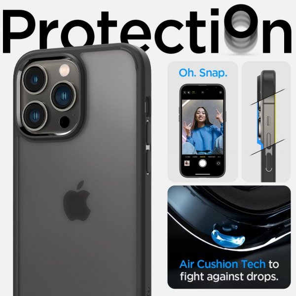 Spigen iPhone 14 Pro Skal Ultra Hybrid Frost Black