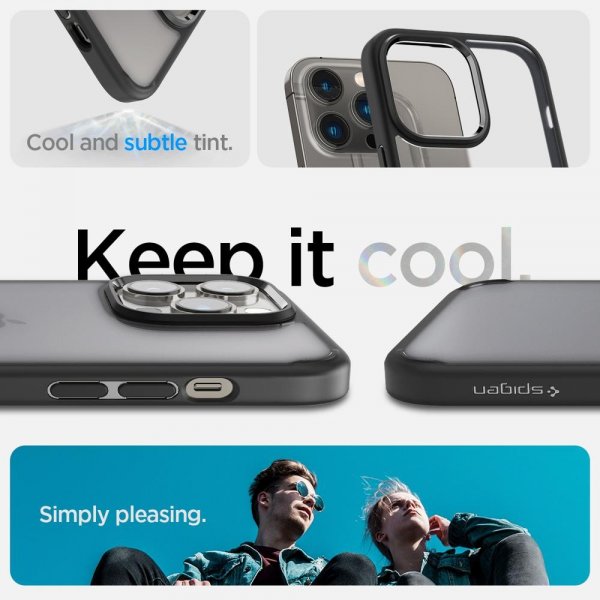 Spigen iPhone 14 Pro Skal Ultra Hybrid Frost Black