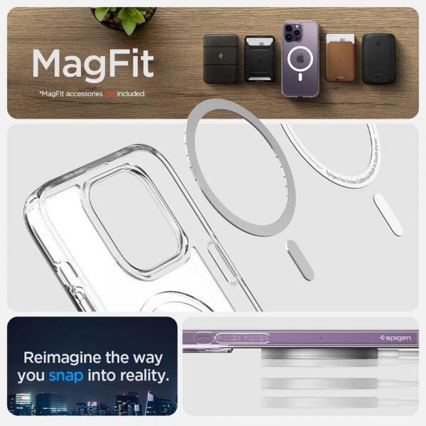 Spigen iPhone 14 Pro Skal Ultra Hybrid MagFit Frost Clear