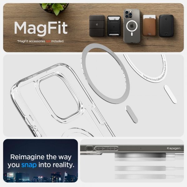 Spigen iPhone 14 Pro Skal Ultra Hybrid MagFit White