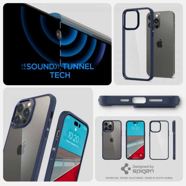 Spigen iPhone 14 Pro Skal Ultra Hybrid Navy Blue