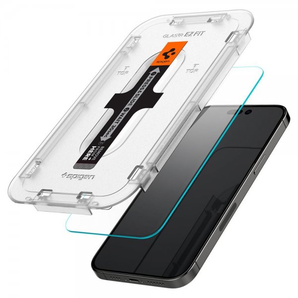 Spigen iPhone 14 Pro Skärmskydd GLAS.tR EZ Fit 2-pack