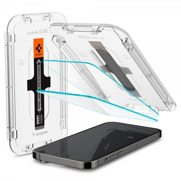 Spigen iPhone 14 Pro Skärmskydd GLAS.tR EZ Fit 2-pack
