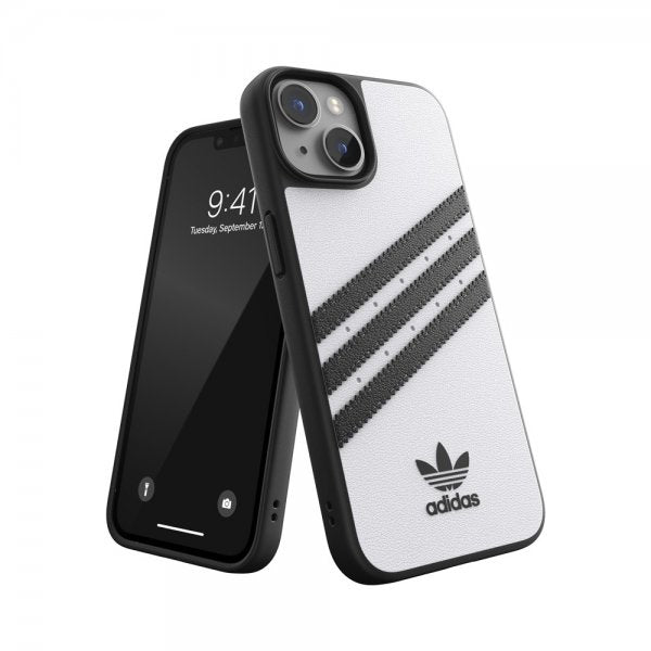 Adidas iPhone 14 Skal 3 Stripes Snap Case Vit Svart
