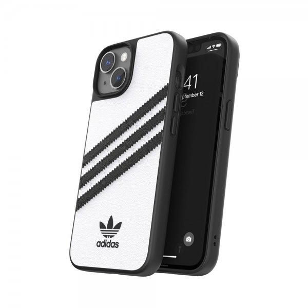 Adidas iPhone 14 Skal 3 Stripes Snap Case Vit Svart
