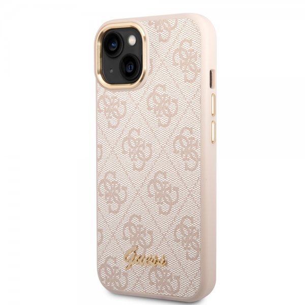 Guess iPhone 13/14/15 Skal 4G Logo Rosa