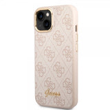 Guess iPhone 13/14/15 Skal 4G Logo Rosa