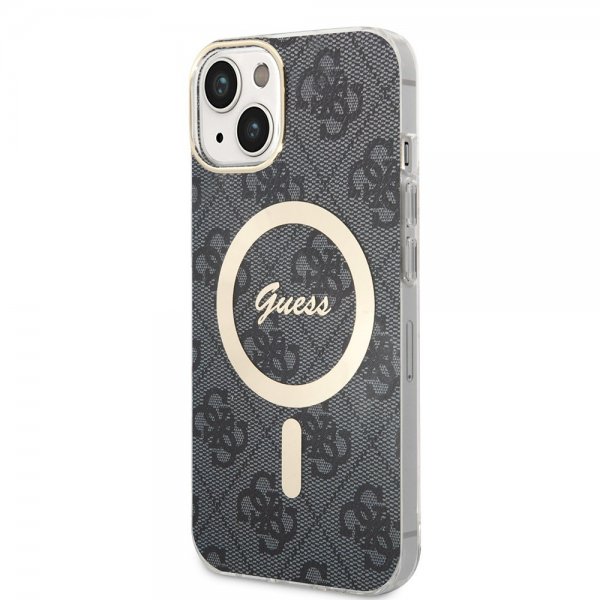 Guess iPhone 14 Skal 4G Pattern MagSafe Svart