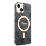 Guess iPhone 14 Skal 4G Pattern MagSafe Svart