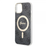 Guess iPhone 14 Skal 4G Pattern MagSafe Svart