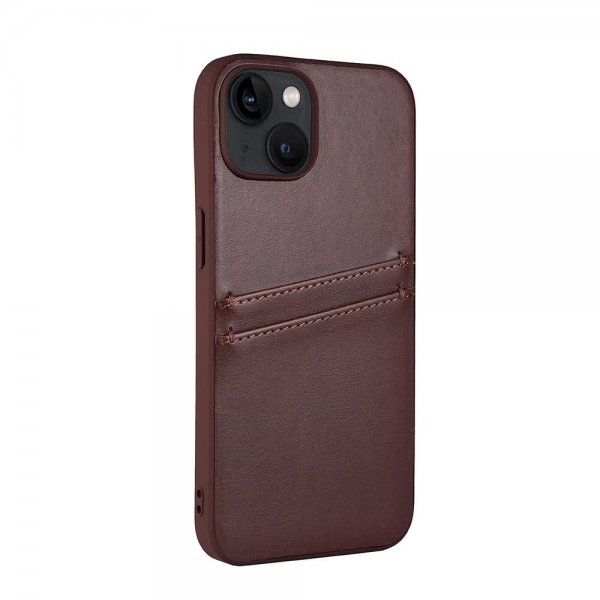 Buffalo iPhone 13/iPhone 14 Skal Backcover with Card Slots Brun