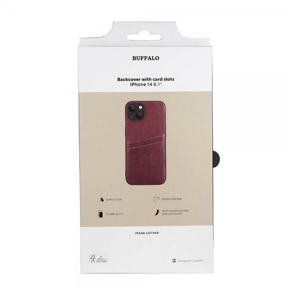 Buffalo iPhone 13/iPhone 14 Skal Backcover with Card Slots Brun