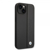 BMW iPhone 14 Skal Big Logo Stripe Svart
