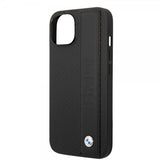 BMW iPhone 14 Skal Big Logo Stripe Svart