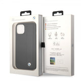 BMW iPhone 14 Skal Big Logo Stripe Svart
