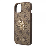 Guess iPhone 14 Skal Big Metal Logo Brun