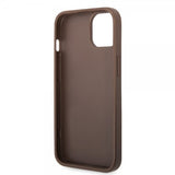Guess iPhone 14 Skal Big Metal Logo Brun
