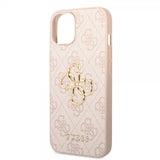 Guess iPhone 14 Skal Big Metal Logo Rosa