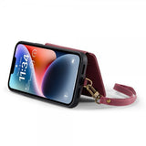 CaseMe iPhone 14 Skal C20 Kortfack Dragkedja Rosa
