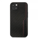 AMG iPhone 14 Skal Carbon Effect Stamped Logo Svart