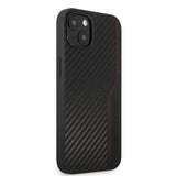 AMG iPhone 14 Skal Carbon Effect Stamped Logo Svart