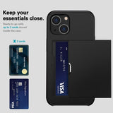 iPhone 14 Skal Card Slide Svart