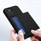 iPhone 14 Skal Card Slide Svart