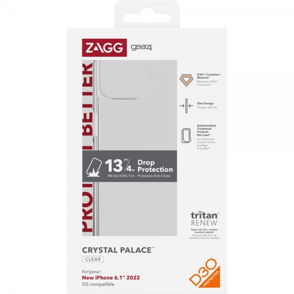 Gear4 iPhone 14 Skal Crystal Palace Clear