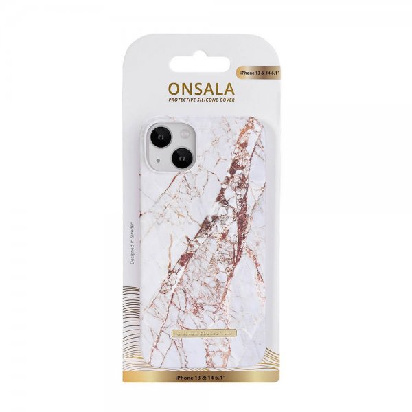 Onsala iPhone 13/iPhone 14 Skal Fashion Edition White Rhino Marble