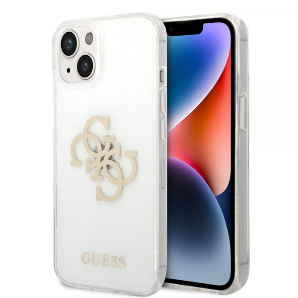 Guess iPhone 14 Skal Full Glitter Transparent