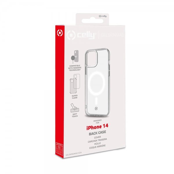 Celly iPhone 14 Skal GELSKINMAG MagSafe Transparent